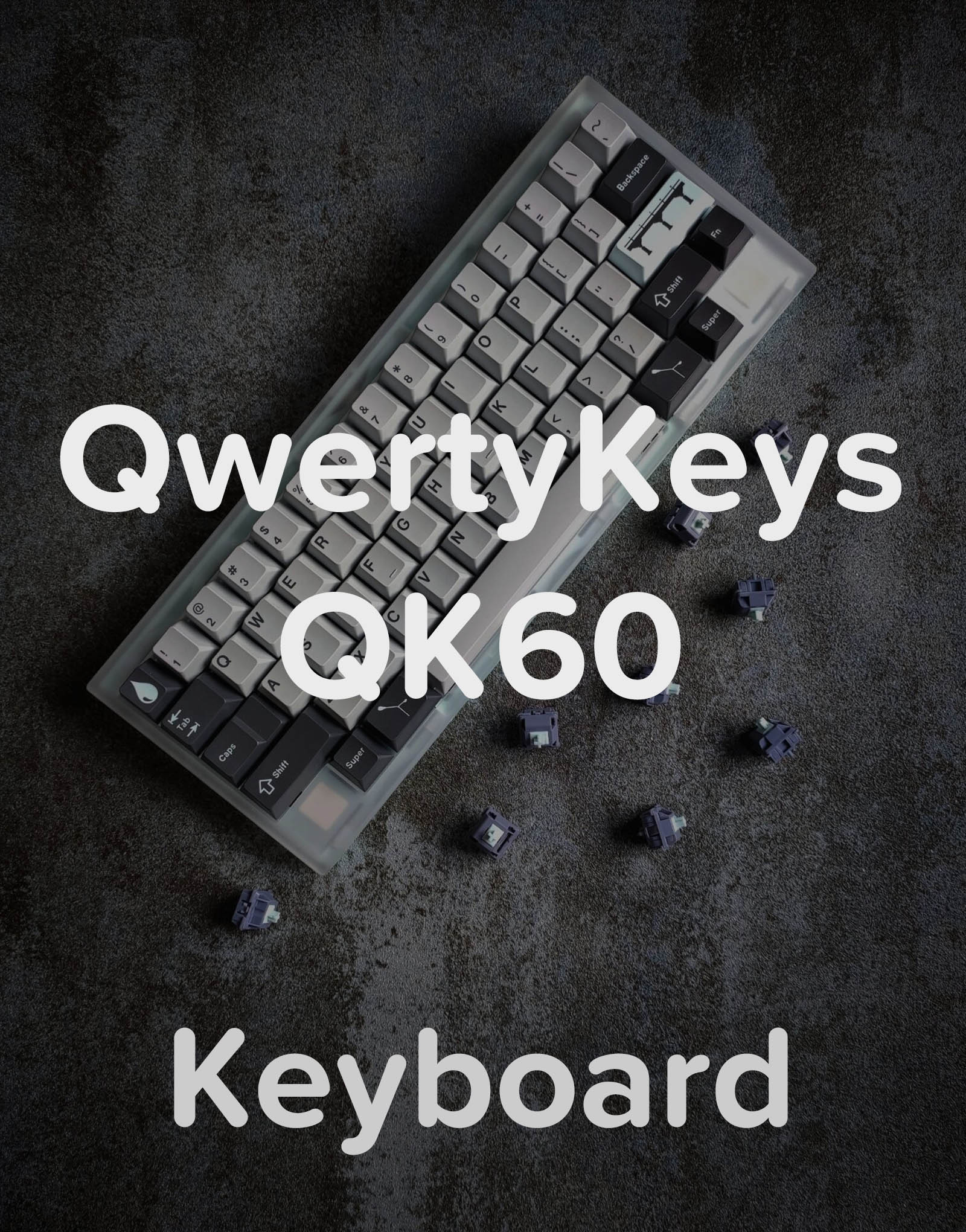 Qwertykeys QK60 Keyboard (WK) - Ashkeebs Design, Inc.